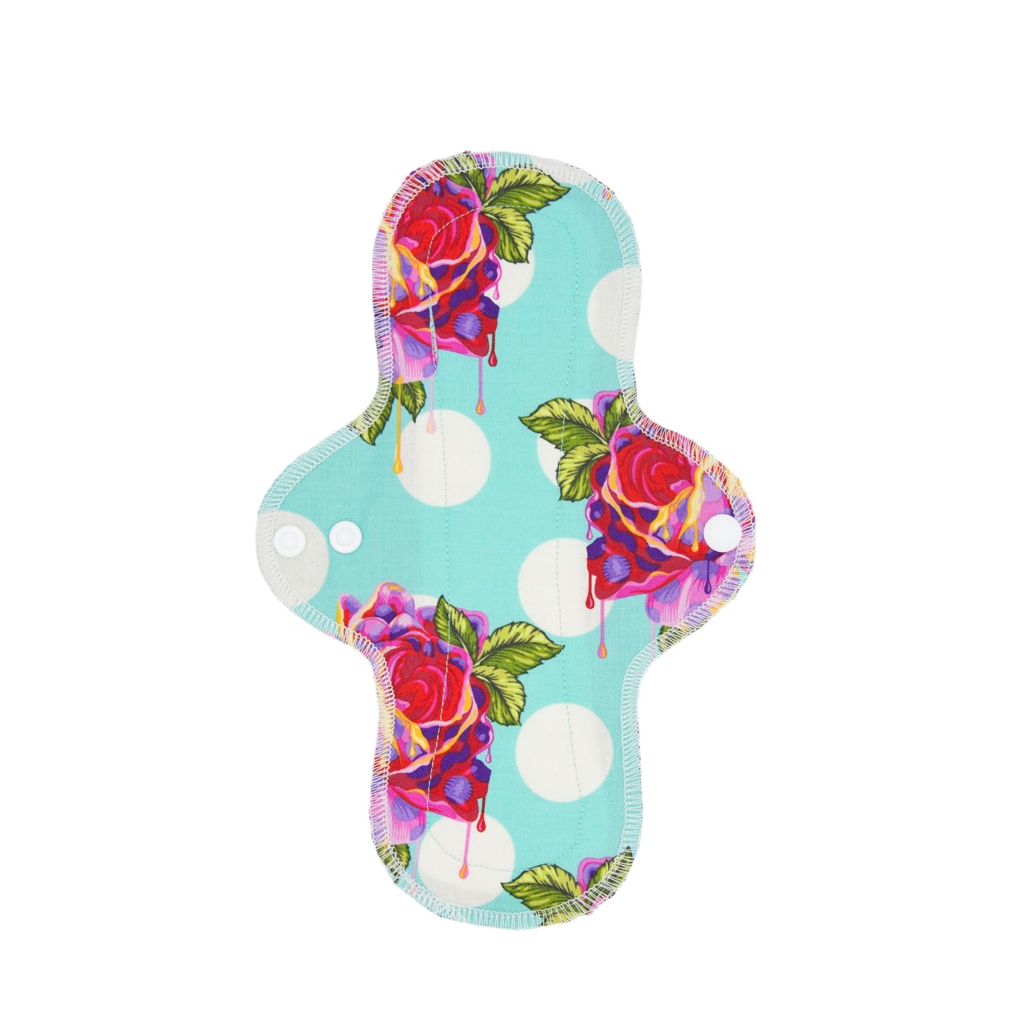 Melting Roses Teal - Washable Cloth Pad - SEVERAL SIZES