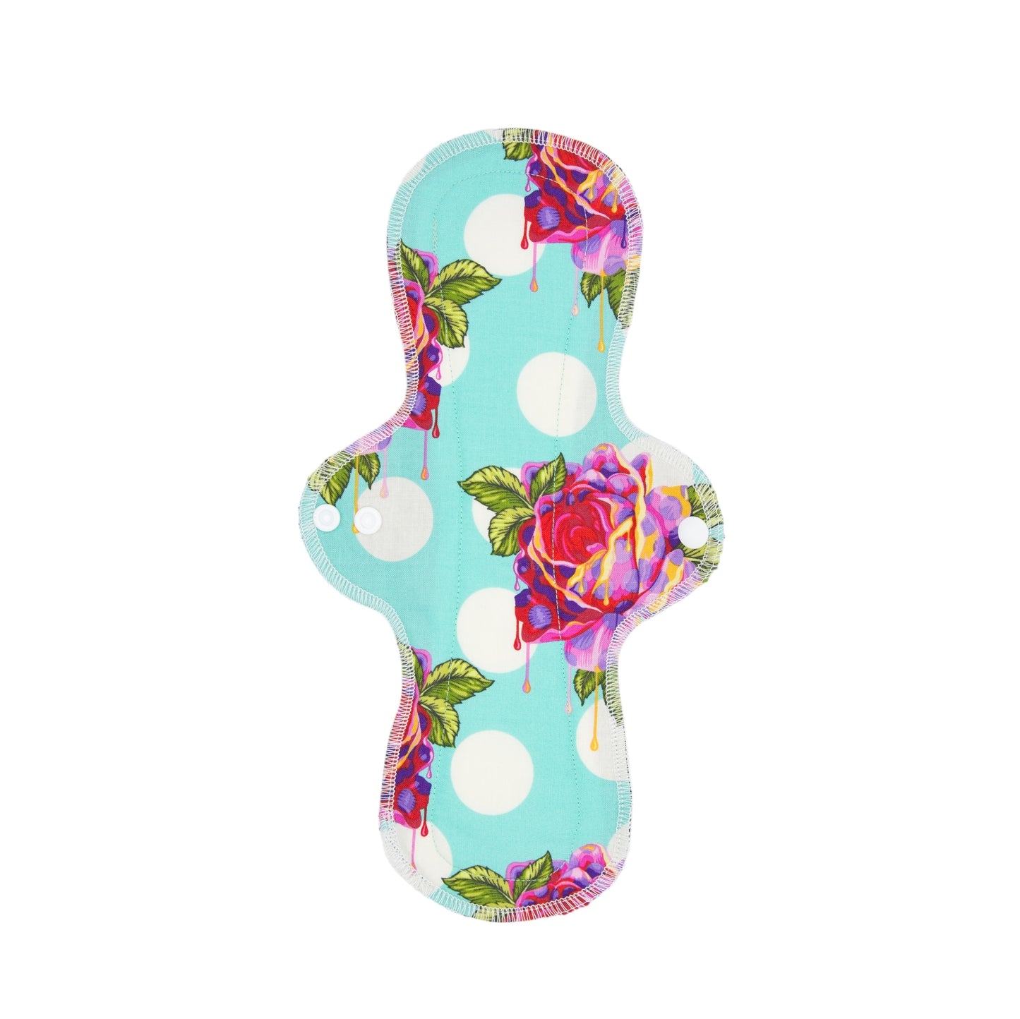 Melting Roses Teal - Washable Cloth Pad - SEVERAL SIZES