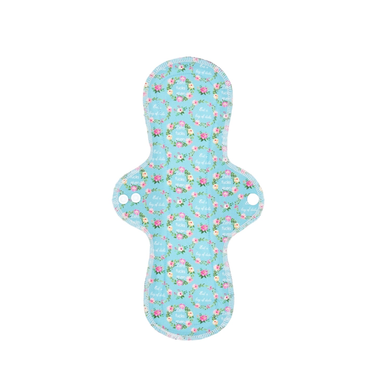 Swearing Floral Light Blue - Washable Cloth Pad - SEVERAL SIZES