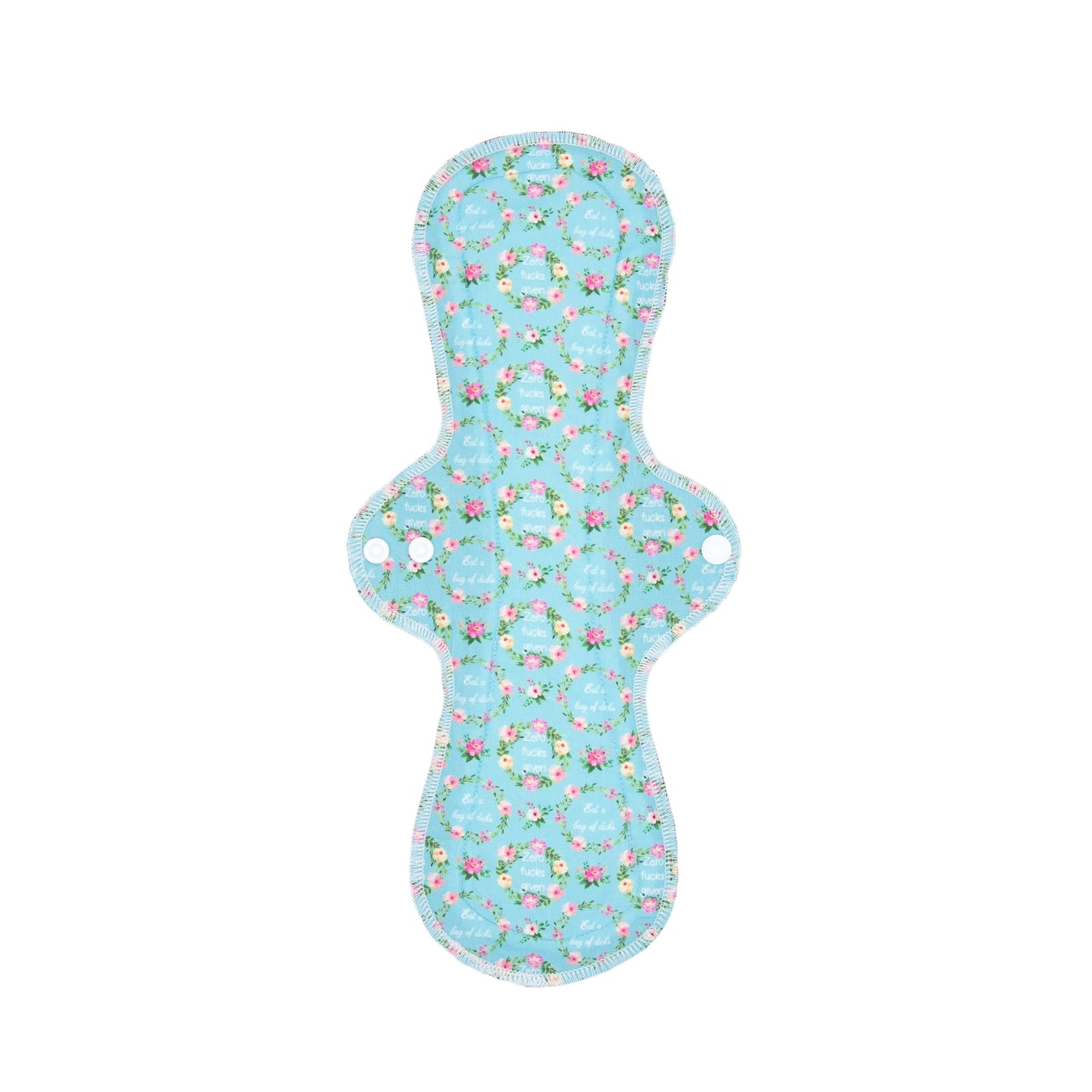 Swearing Floral Light Blue - Washable Cloth Pad - SEVERAL SIZES