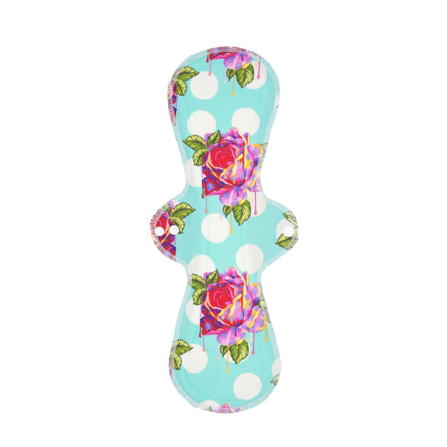 Melting Roses Teal - Washable Cloth Pad - SEVERAL SIZES