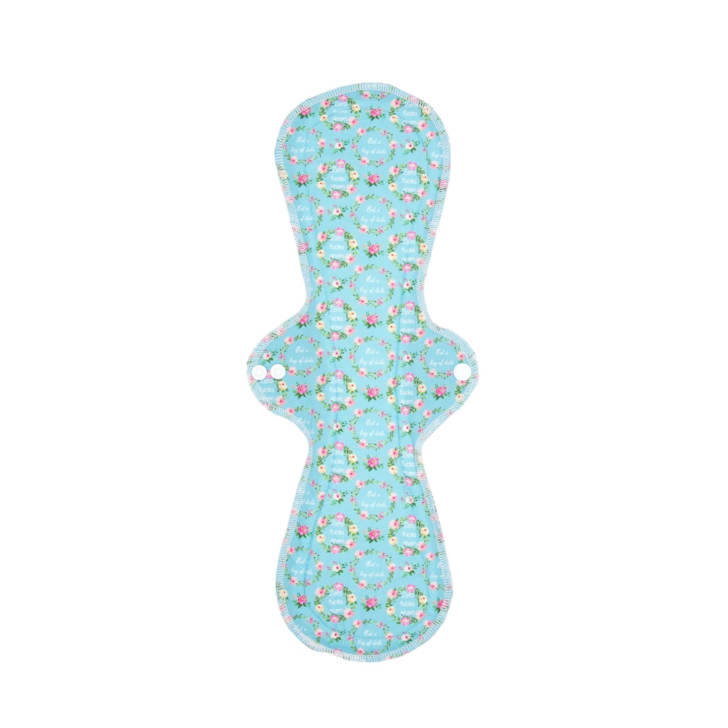 Swearing Floral Light Blue - Washable Cloth Pad - SEVERAL SIZES