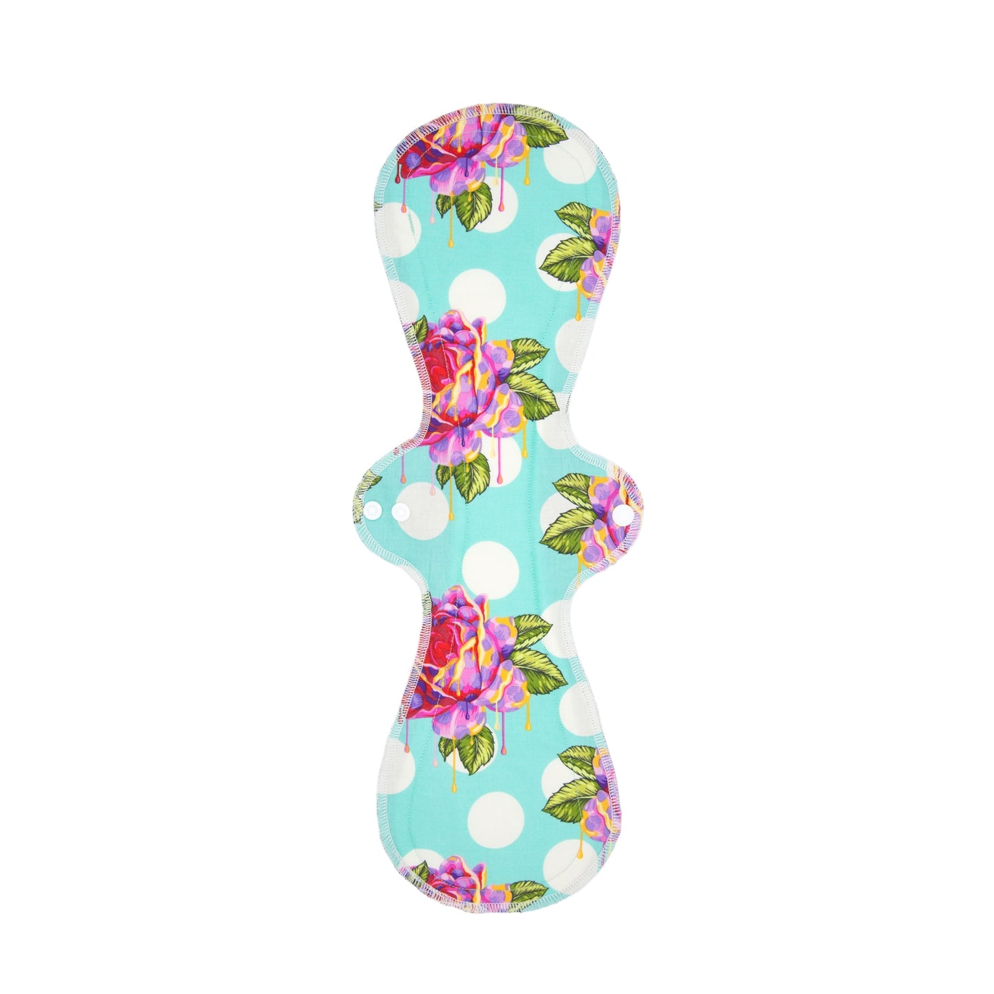 Melting Roses Teal - Washable Cloth Pad - SEVERAL SIZES