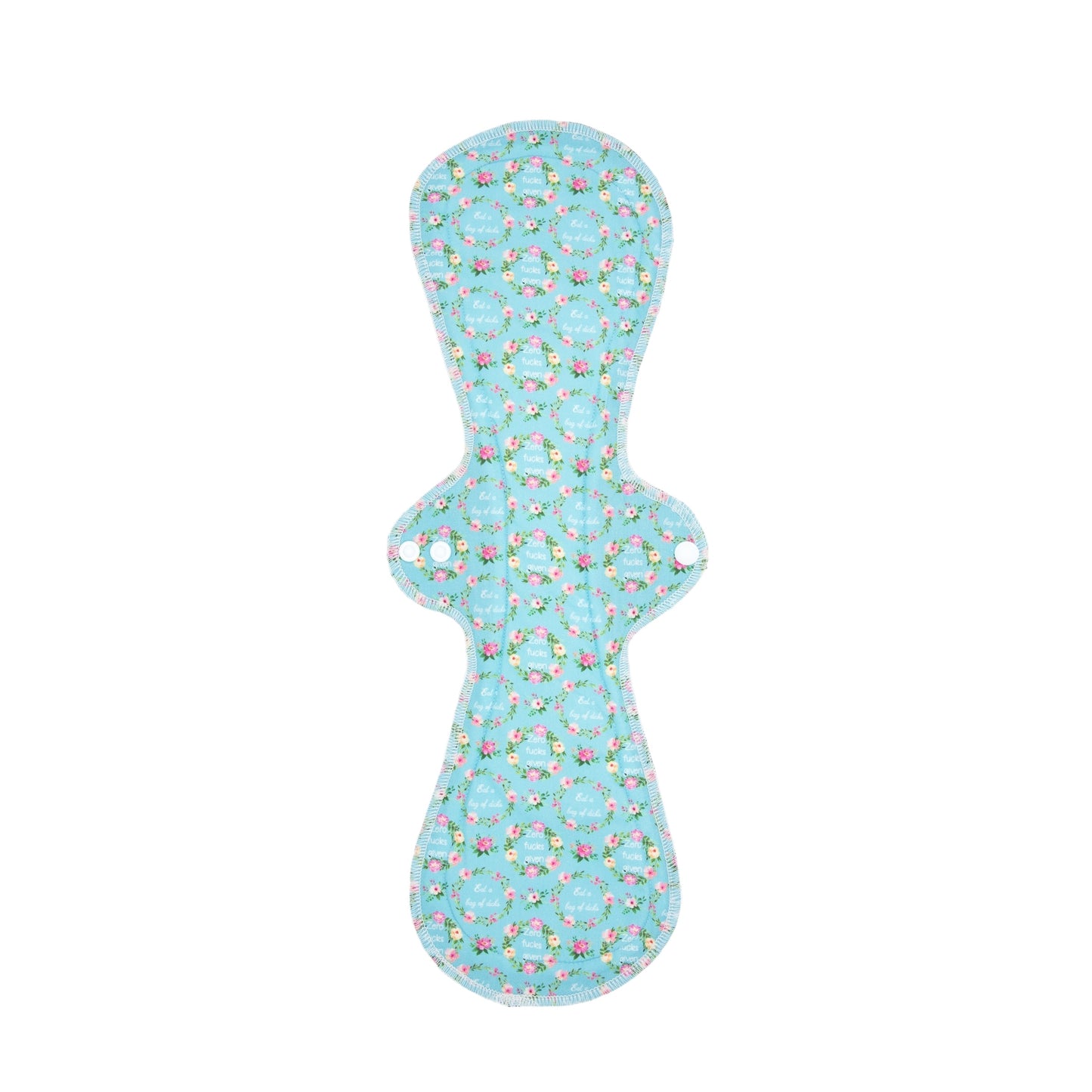 Swearing Floral Light Blue - Washable Cloth Pad - SEVERAL SIZES