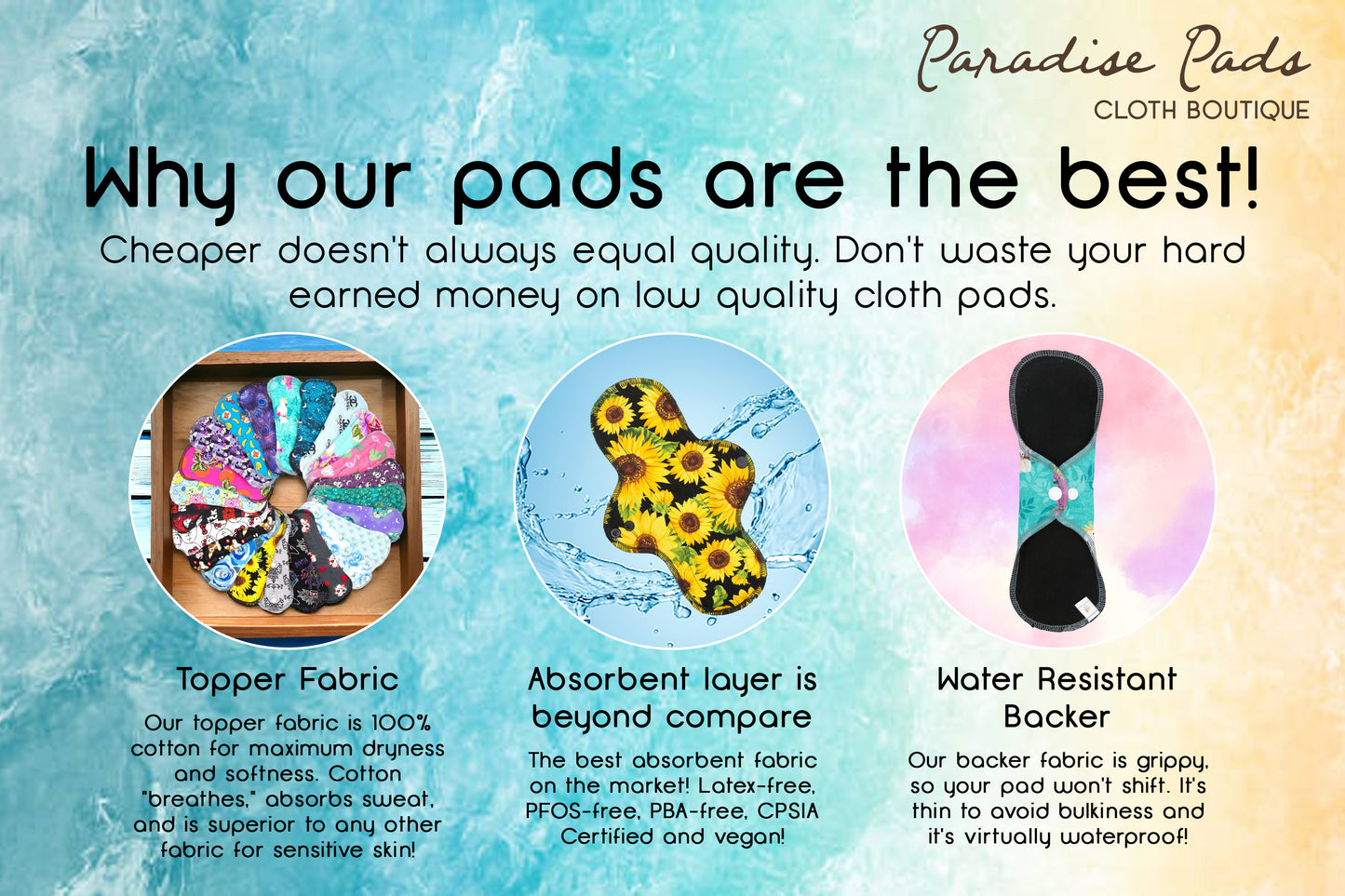 Psychedelic Cat - Washable Cloth Pad - SEVERAL SIZES