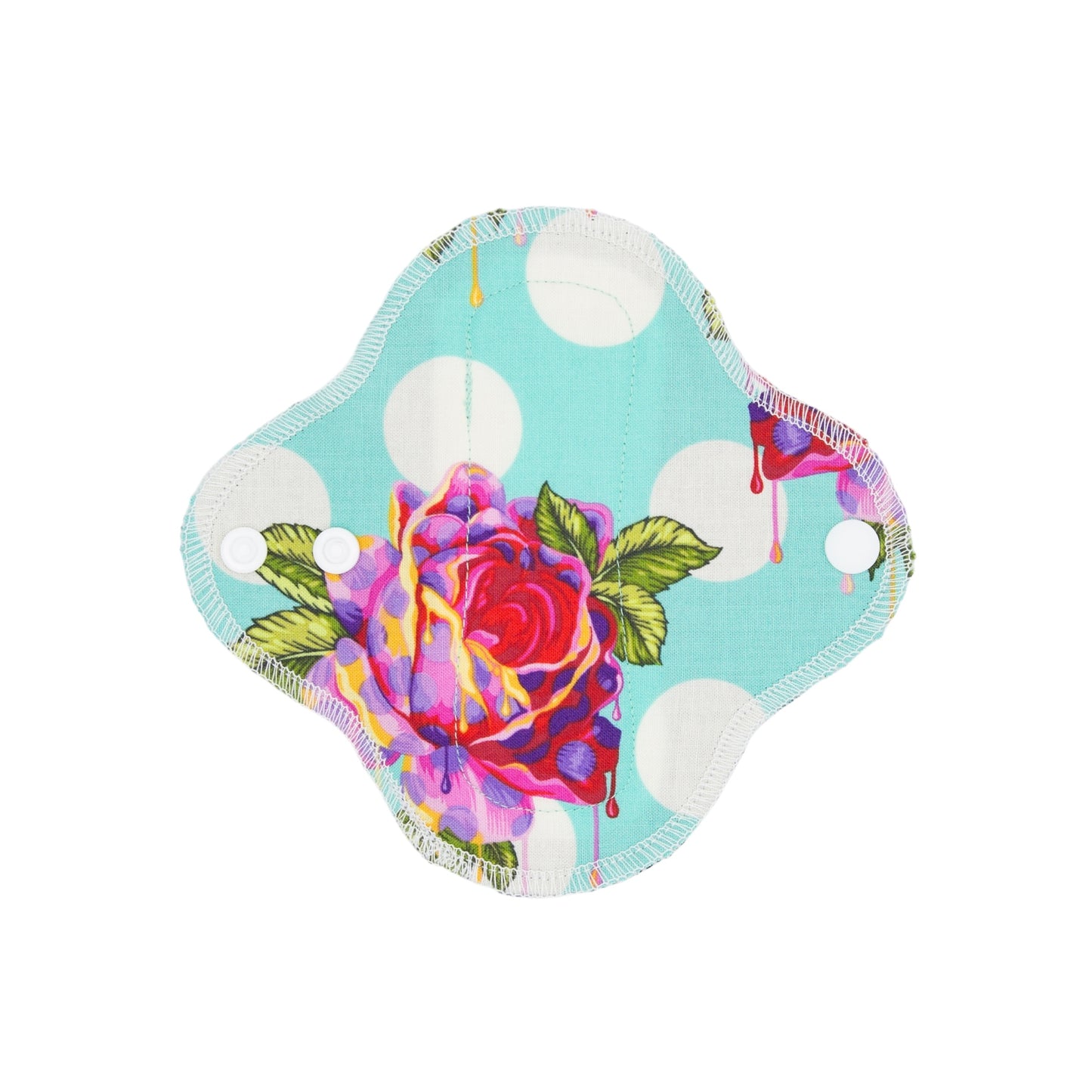 Melting Roses Teal - Washable Cloth Pad - SEVERAL SIZES
