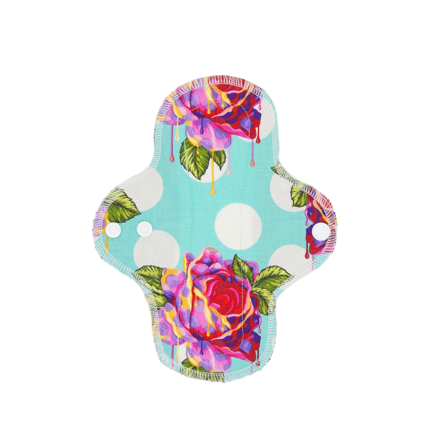 Melting Roses Teal - Washable Cloth Pad - SEVERAL SIZES