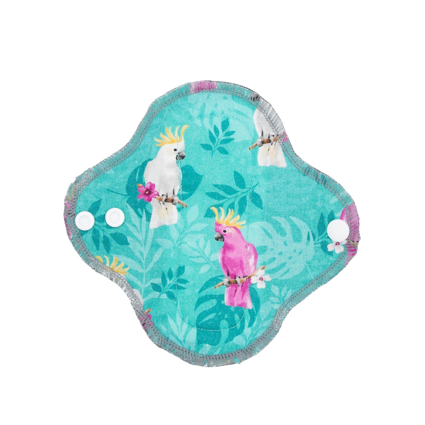 Reusable Cloth Pads Cockatoos 6”