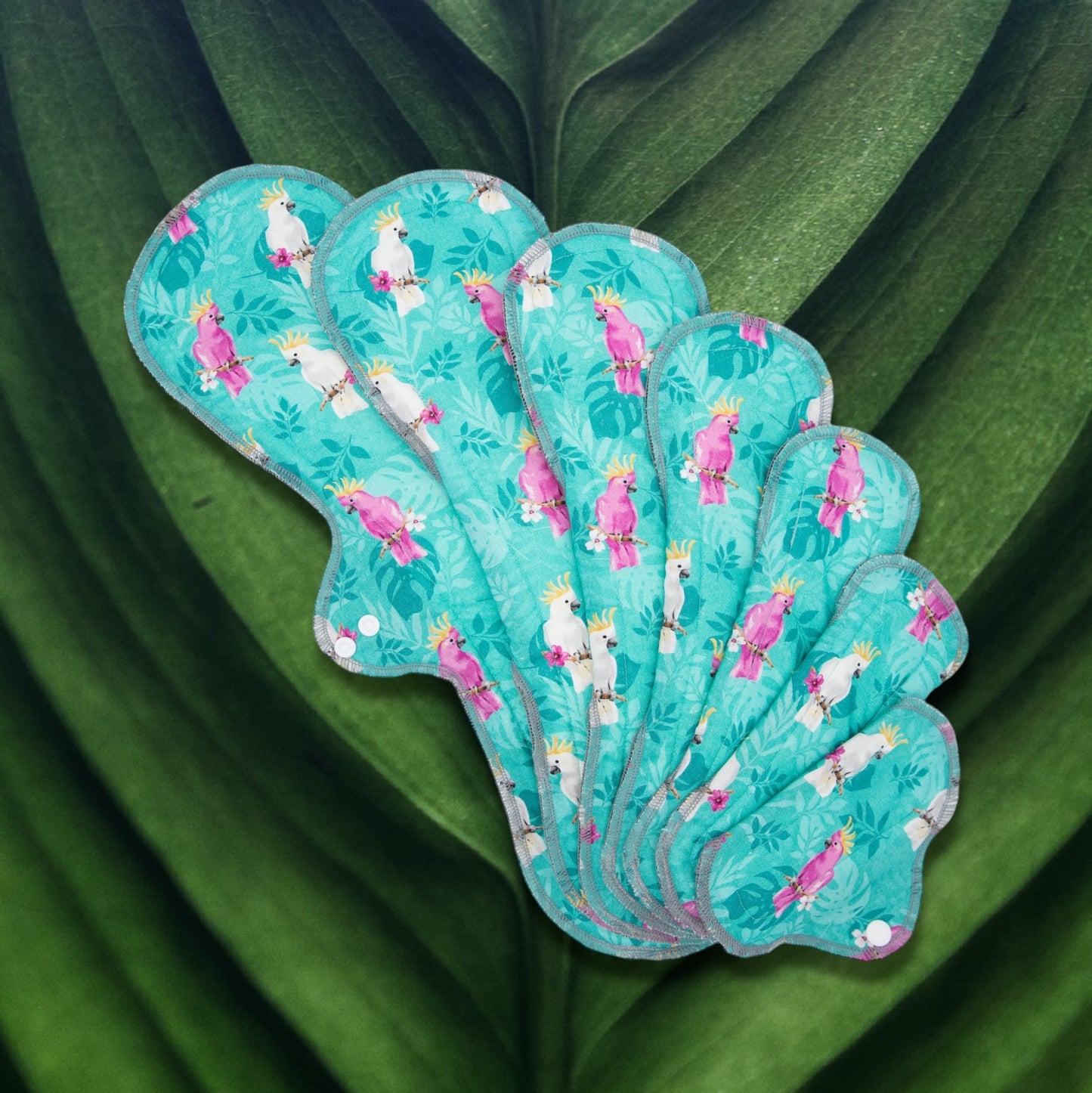 Reusable Cloth Pads Cockatoos Collection