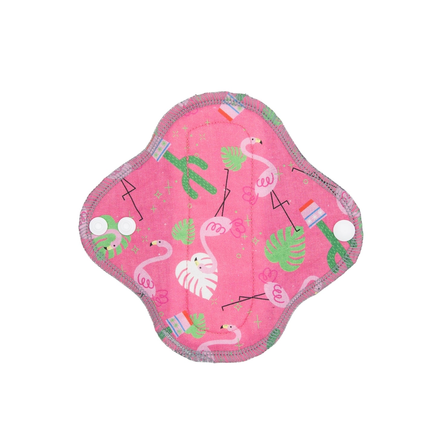 Reusable Cloth Pads Flamingos 6”