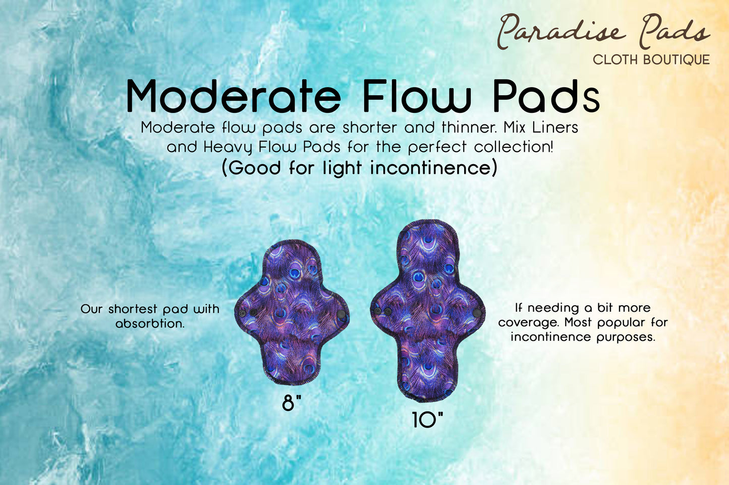 Blue Floral - Washable Cloth Pad - SEVERAL SIZES