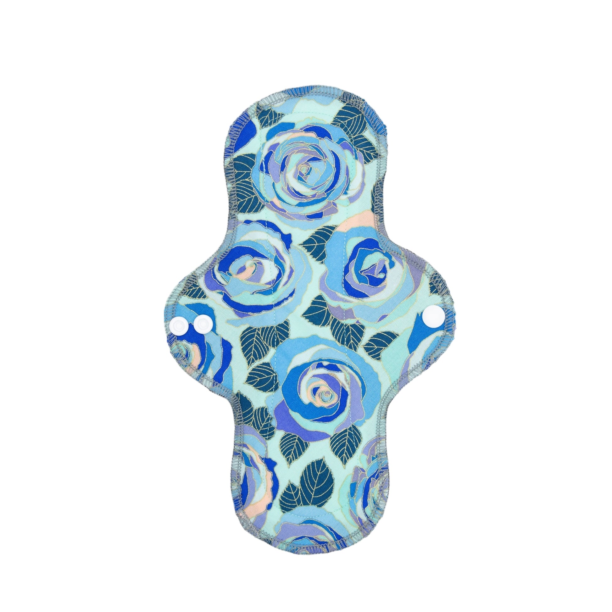 Reusable Cloth Pads Blue Roses 10”