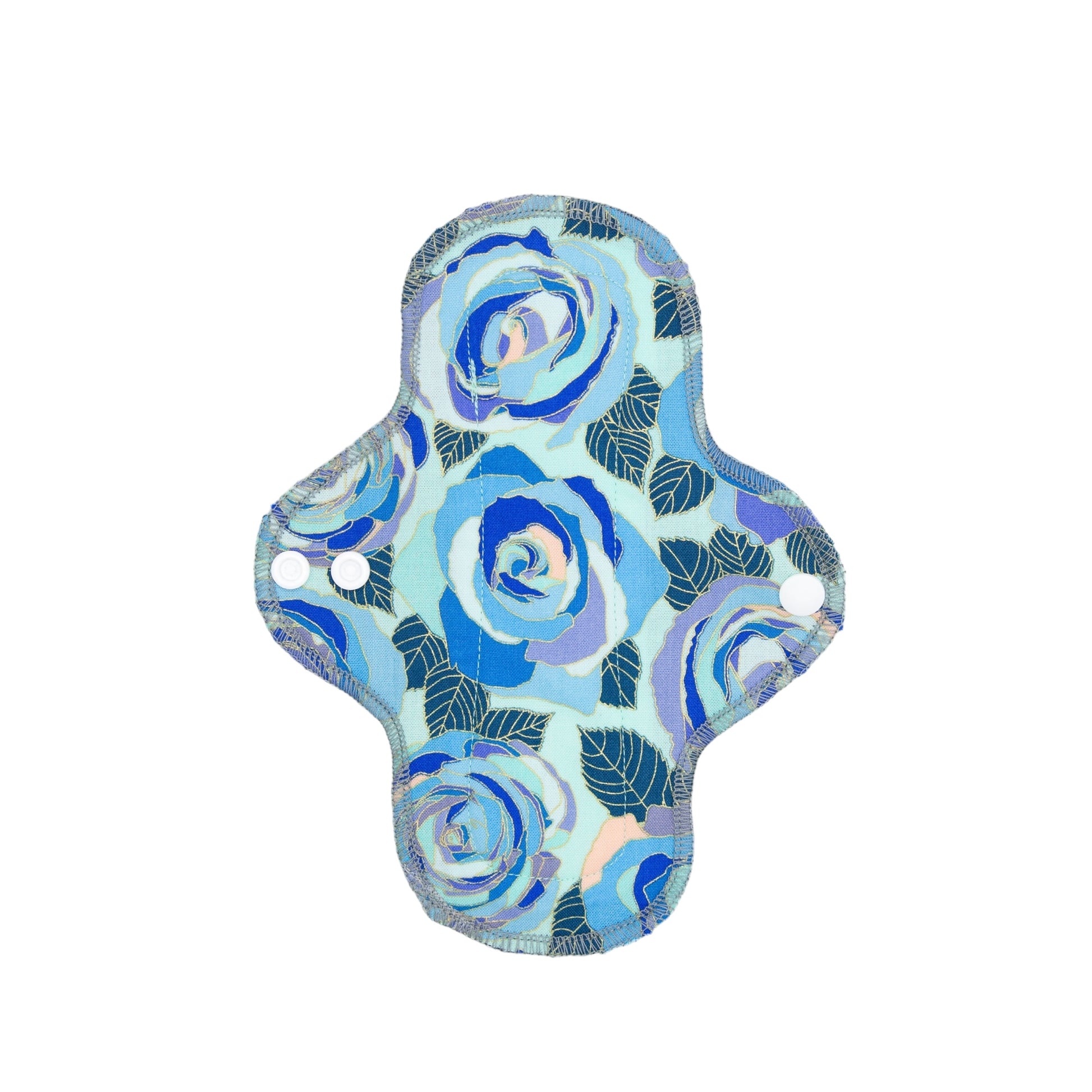 Reusable Cloth Pads Blue Roses 8”
