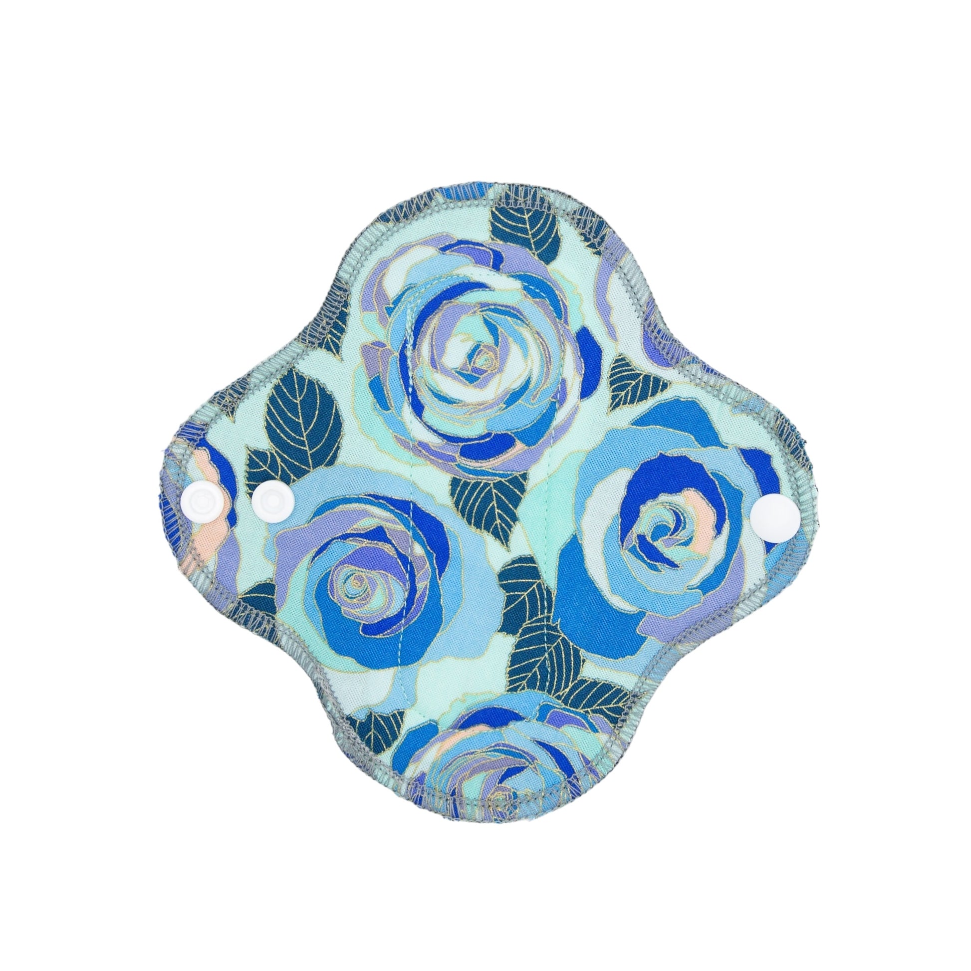 Reusable Cloth Pads Blue Roses Liner 6” Preteen