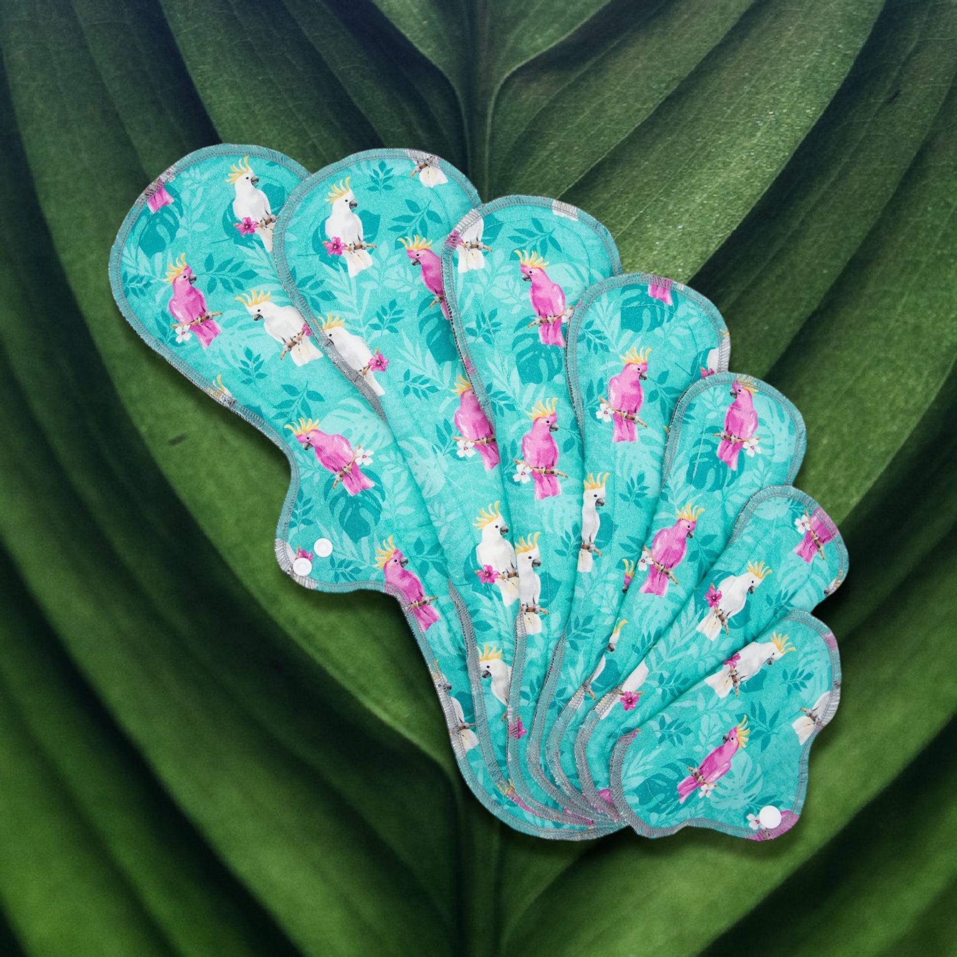 Reusable Cloth Pads Cockatoos Collection