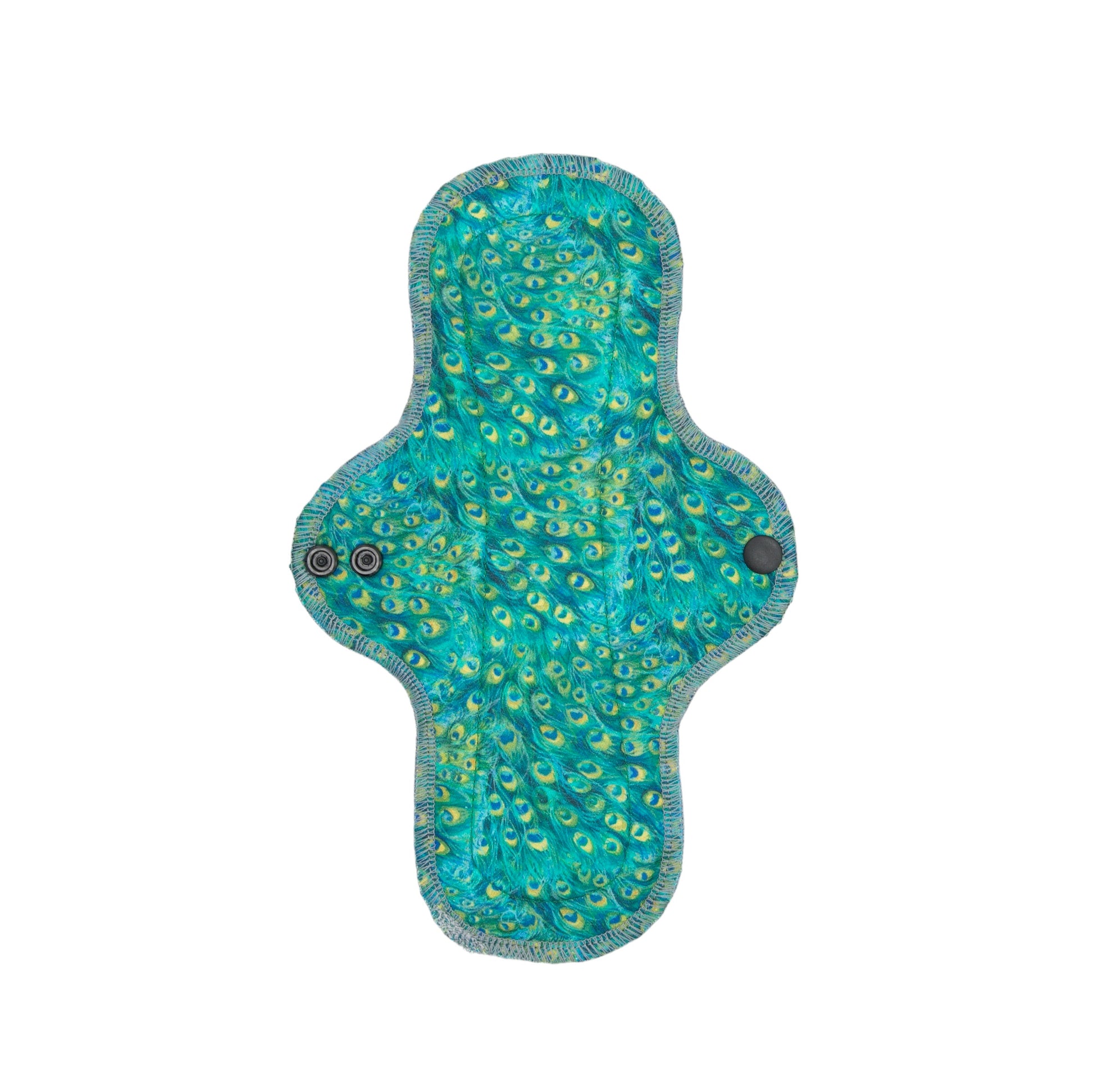 Reusable Cloth Pads Peacock Green 10”