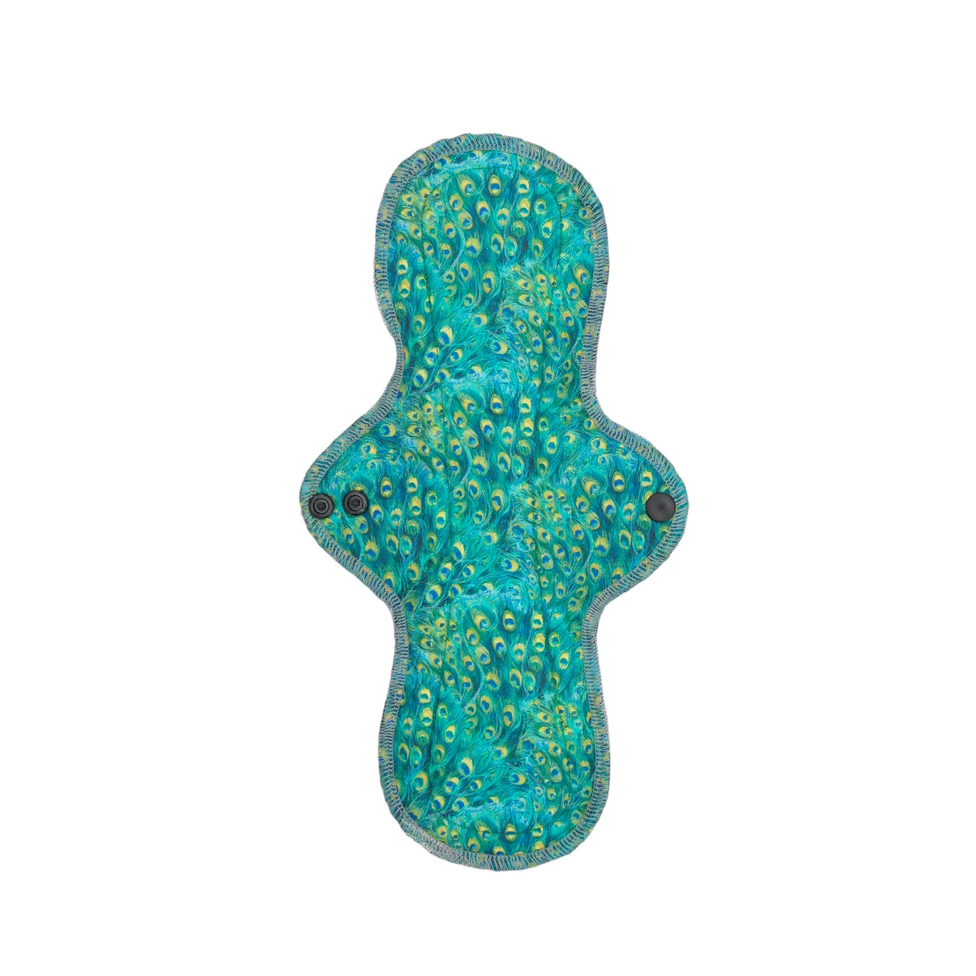 Reusable Cloth Pads Peacock Green 12”