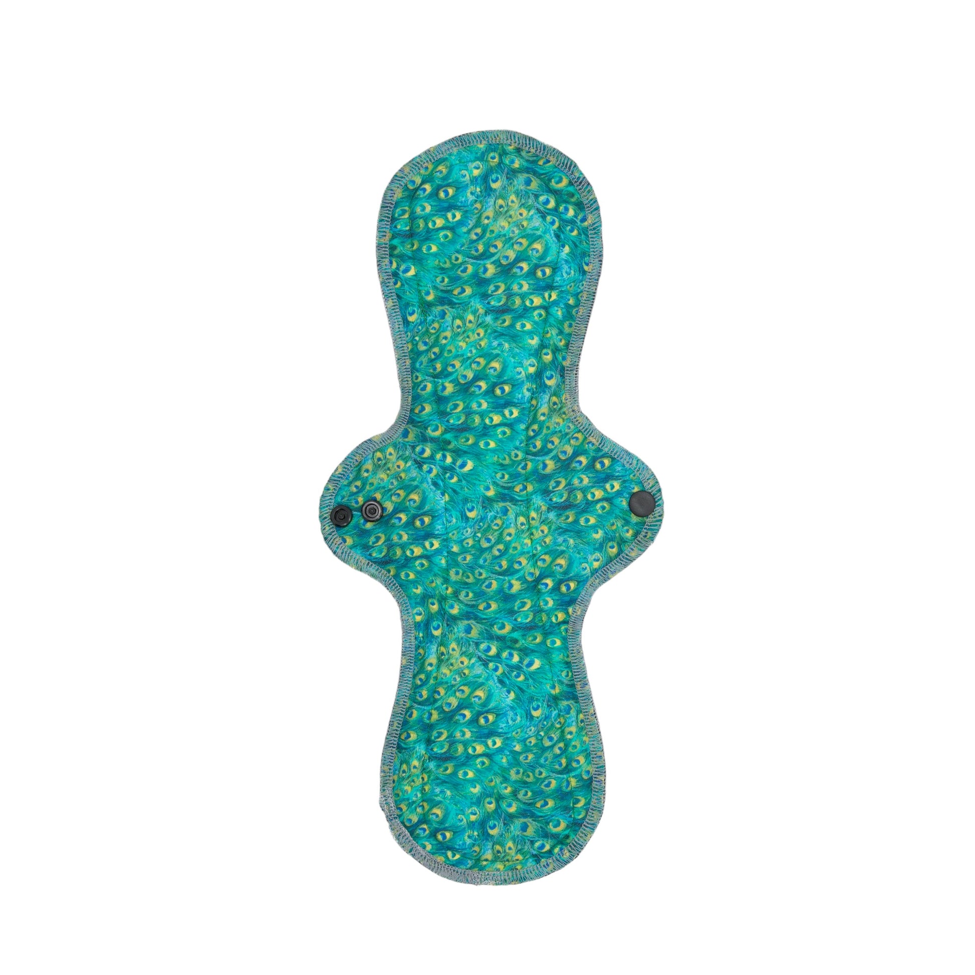 Reusable Cloth Pads Peacock Green 14”