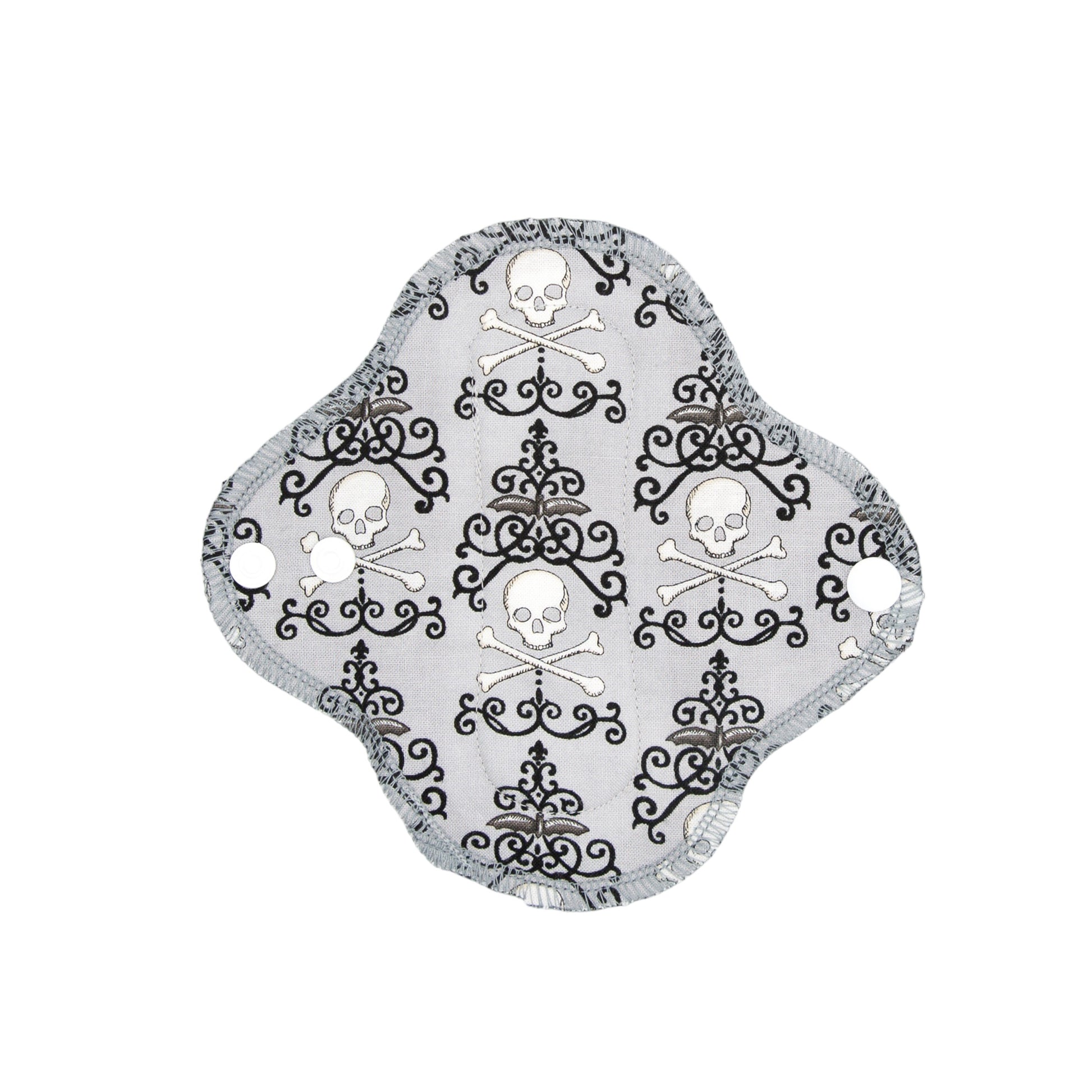 Reusable Cloth Pads Skeleton & Bats 6” Liner Preteen