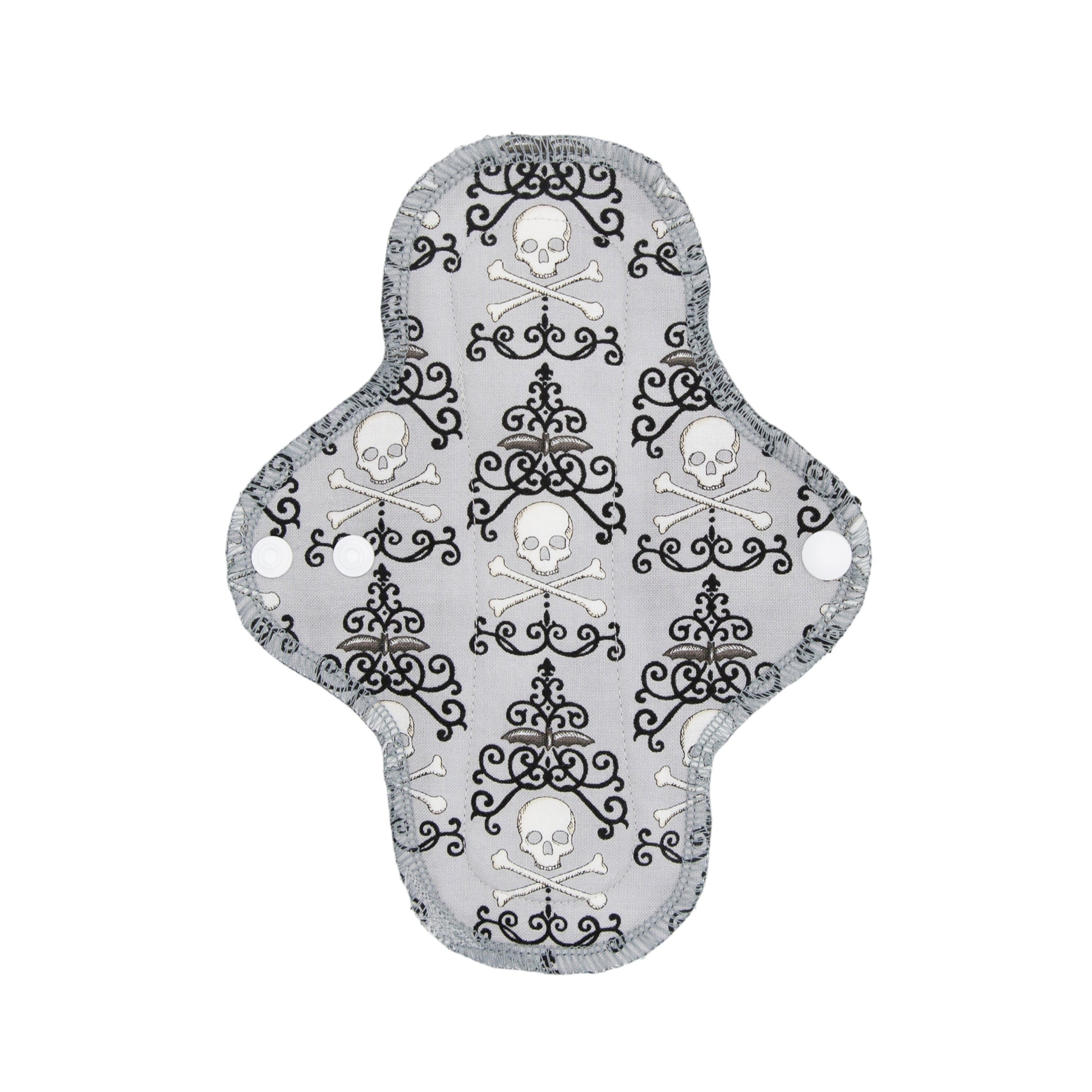 Reusable Cloth Pads Skeleton & Bats 8”