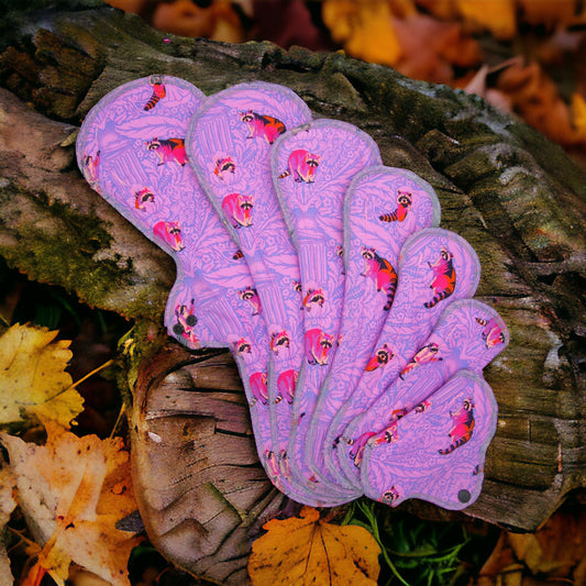 Raccoons - Washable Cloth Pad - SEVERAL SIZES