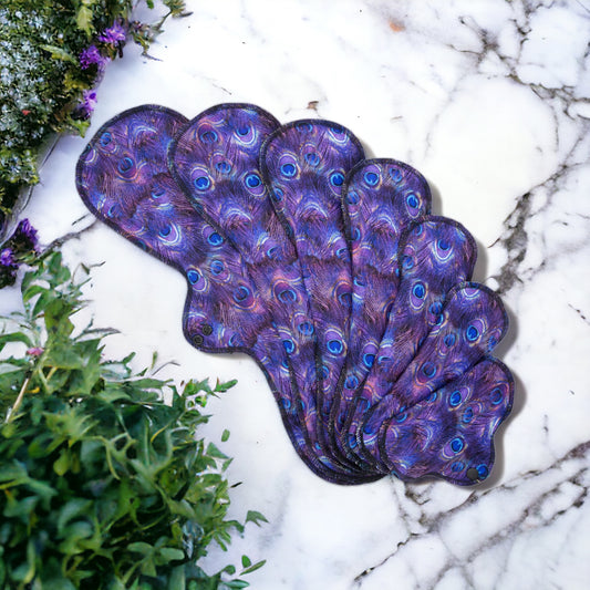 Peacock Purple - Washable Cloth Pad - SEVERAL SIZES